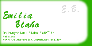 emilia blaho business card